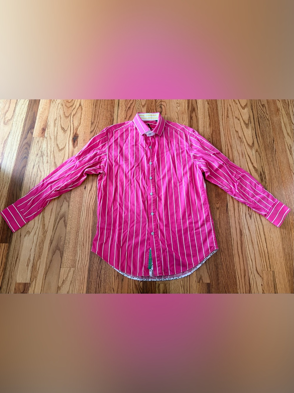 Robert Graham X Collection Pink and White Stripe Button-Down Shirt